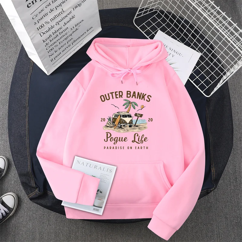 Outer Banks Pogue Life Graphic Hoody Autumn/winter Hoodies New Women Fashion Aesthetic Sweatshirts Female Kpop Style Streetwear