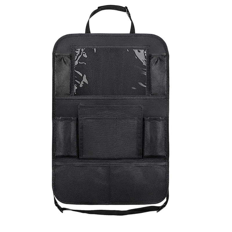 

Сумка для хранения на заднее сиденье автомобиля с держателем для планшета с нажимным экраном + 9 сумок для хранения, защитная накладка, задняя крышка сиденья