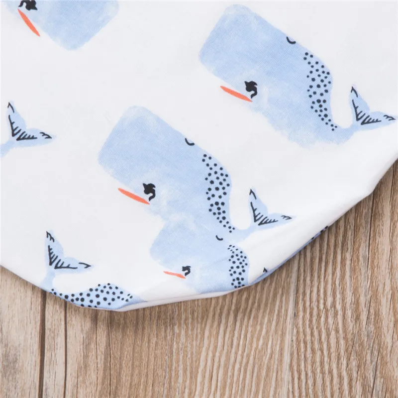 Newborn Baby Cotton Swaddle Blanket Cartoon Whale Shark Seal Print Cute Baby Boys And Girls Summer Sleeping Bag + Hat