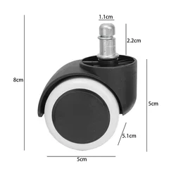 Universal 360° Rotatable Silent Furniture Caster Wheels - 4PCS (WHITE)