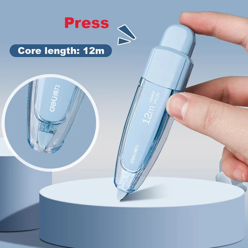 Correction Tape Press Set 5mm*12m Large Capacity Refill Replacement Stationery School Office Supplies Pen Style
