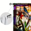 2pcs Stained Glass Dragonfly Printed Curtain - Artistic Home Decoration Curtains, All Season Decorative Curtains 6