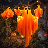 Halloween Party LED Glow Ghost Home Indoor Outdoor Decoration Supplies 2024 Haunted House Bar Hanging Horror Props with Lights 4