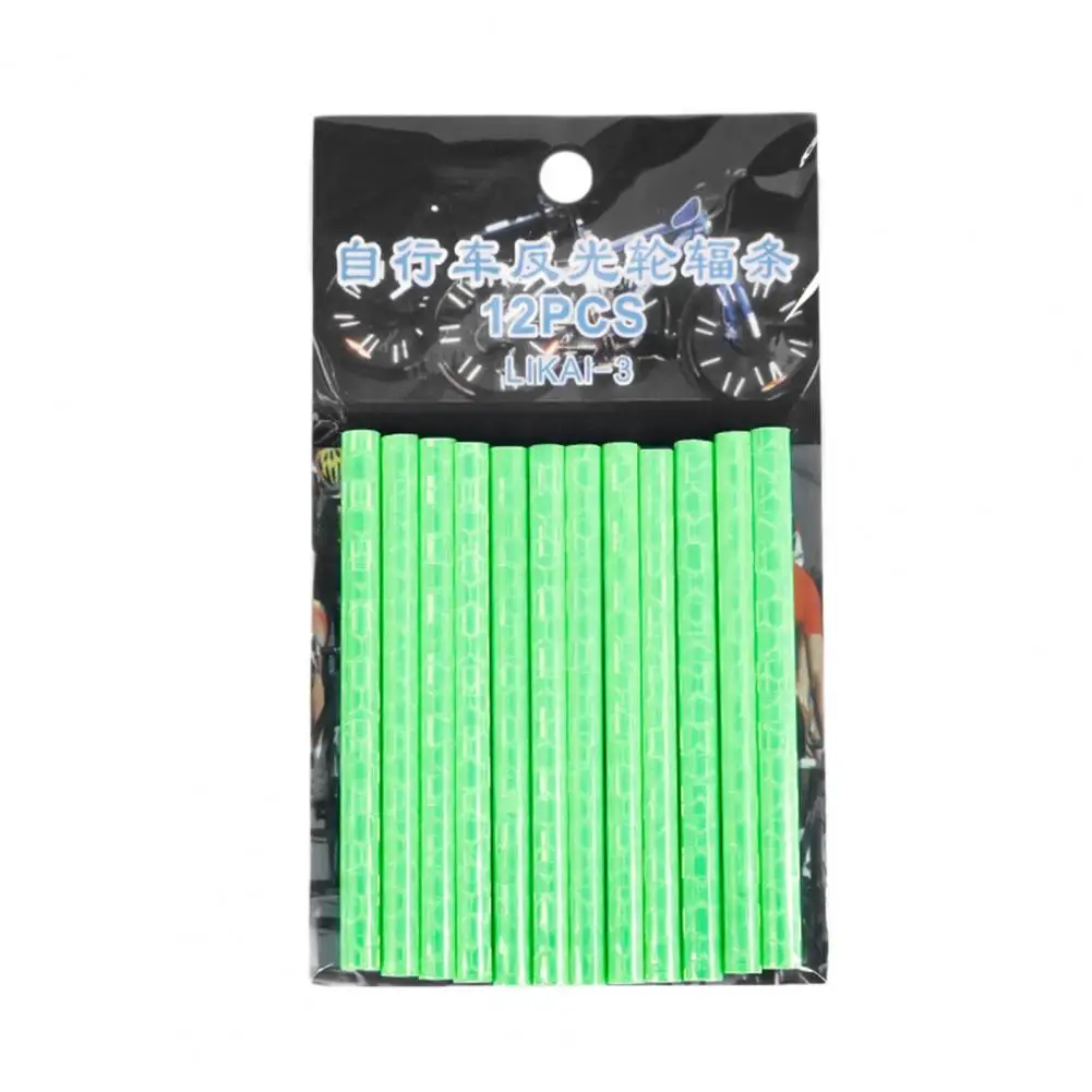 Bike Supplies Reflective Spokes Colorful Bicycle Spoke Skins Wraps for Night Riding Universal Easy-to-install for Road