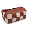 Checkerboard Woven Tissue Box Waterproof PU Leather Tissue Storage Box Square Car Tissue Organizer Desktop Home Decoration 4