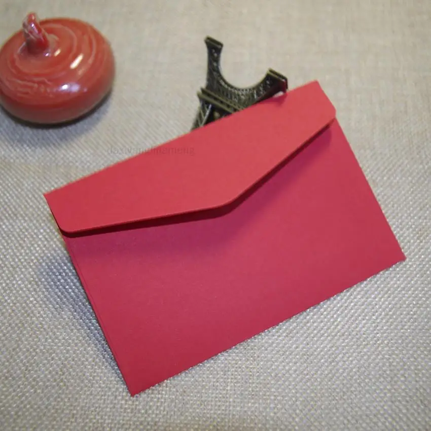 100 Stück Lxw: 11,7 x 8 cm, bunter Mini-Kraftumschlag, Business-VIP-Karte, kleine Hochzeitsfeier-Einladungskarte, Papierumschläge, Büro – Detail 16