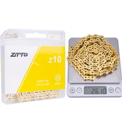 High-Quality Bicycle Chain with Power Lock - 116 Links (10S Gold-SLR)