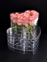 New Acrylic Love Crystal Flower Box Rose Bundle Gift Boxs Transparent Flower Gifts heart shape Packaging Flower Shop box Gifts 1