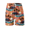Tropical Party 3D Print Short Pants For Men Clothes Coconut Tree Parrot Beach Shorts Vacation Trunks Hawaiian Bermudas Trousers 3