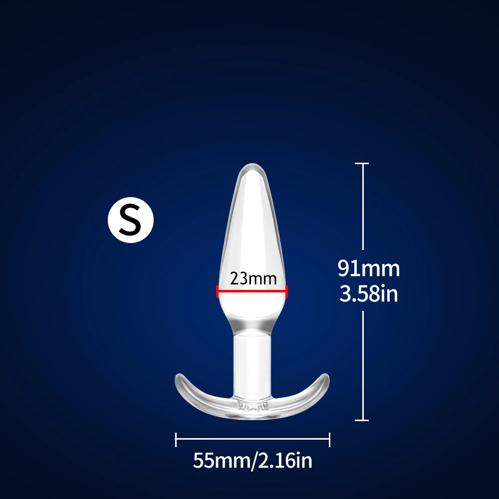 Transparent Anal Plug for Beginner 4 Sizes Soft TPE Material Butt Plug Stimulator Adult Sex Toys Prostate Massager for Man Women