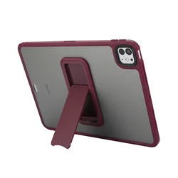 Translucent Matte Stand Case with Kickstand Cover for Air 11inch 2024 2025 (Purple)