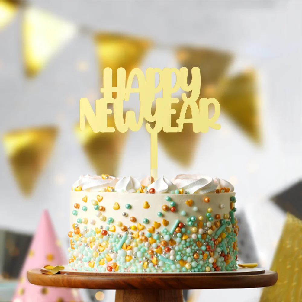 2024 New Year Acrylic Cake Decoration Cake Topper Acrylic Happy New Year  Party;