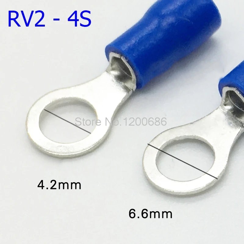 

Fittings RV2 - 4S PVC Round Pre - Insulated Terminals Cold - Crimp Terminals Copper Nose Brass