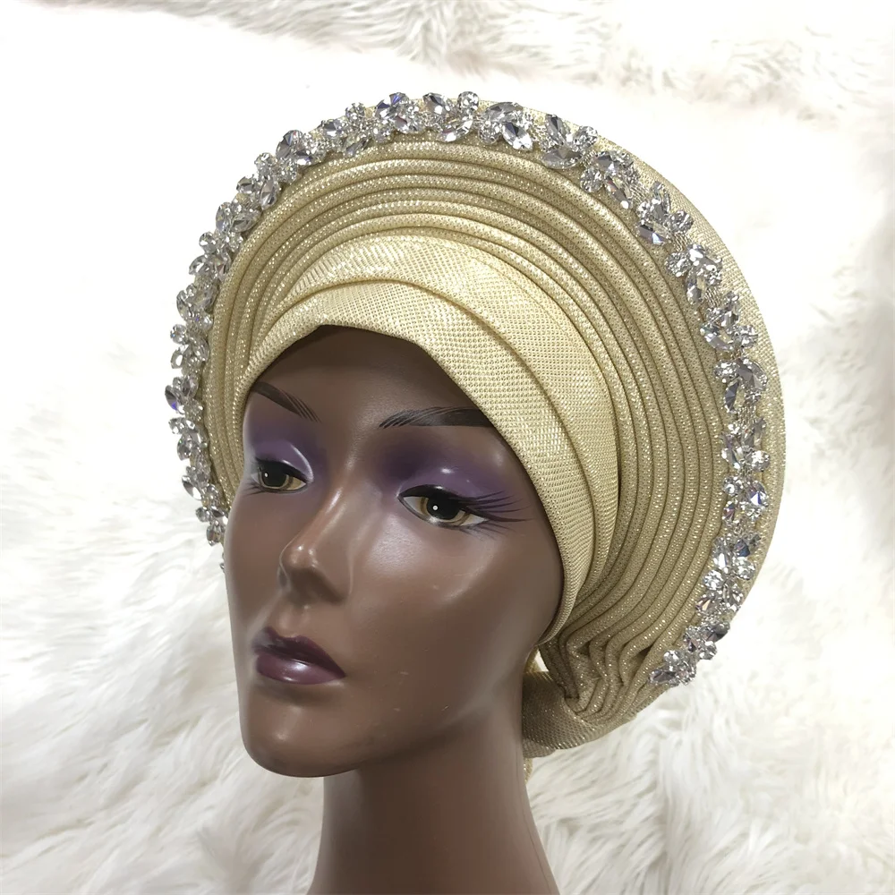 2022 Auto Gele Headtie Big Size Women Cap For African Hats Nigerian Auto Gele ASOOKE Headtie ASOEBI Headtie Wholesale Turban
