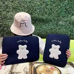 Korean Cute Tablet and Laptop Storage Pouch - iPad9.7 - 11inch (Navy blue)