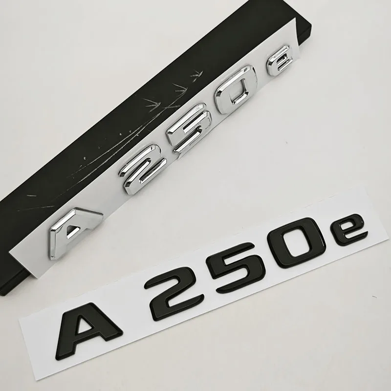 신형 3D ABS 자동차 레터 로고 A250e 배지 스티커 리어 트렁크 엠블럼 데칼 메르세데스 벤츠 A250e W177 테일 마킹 액세서리