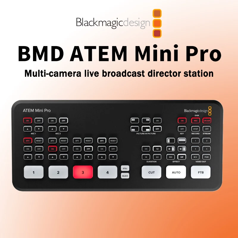 Blackmagic Design Atem Mini Pro Switcher Atem Mini Live Stream Switcher Multi-View E Registrazione Nuove Funzionalità