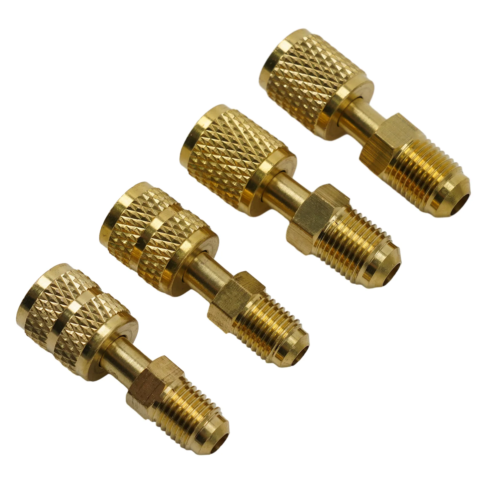 Kit D'adaptateur R410A/R32/R22 - 4 Pièces Laiton, Conversion 5/16" SAE Vers 1/4" SAE - Pour Service Réfrigération