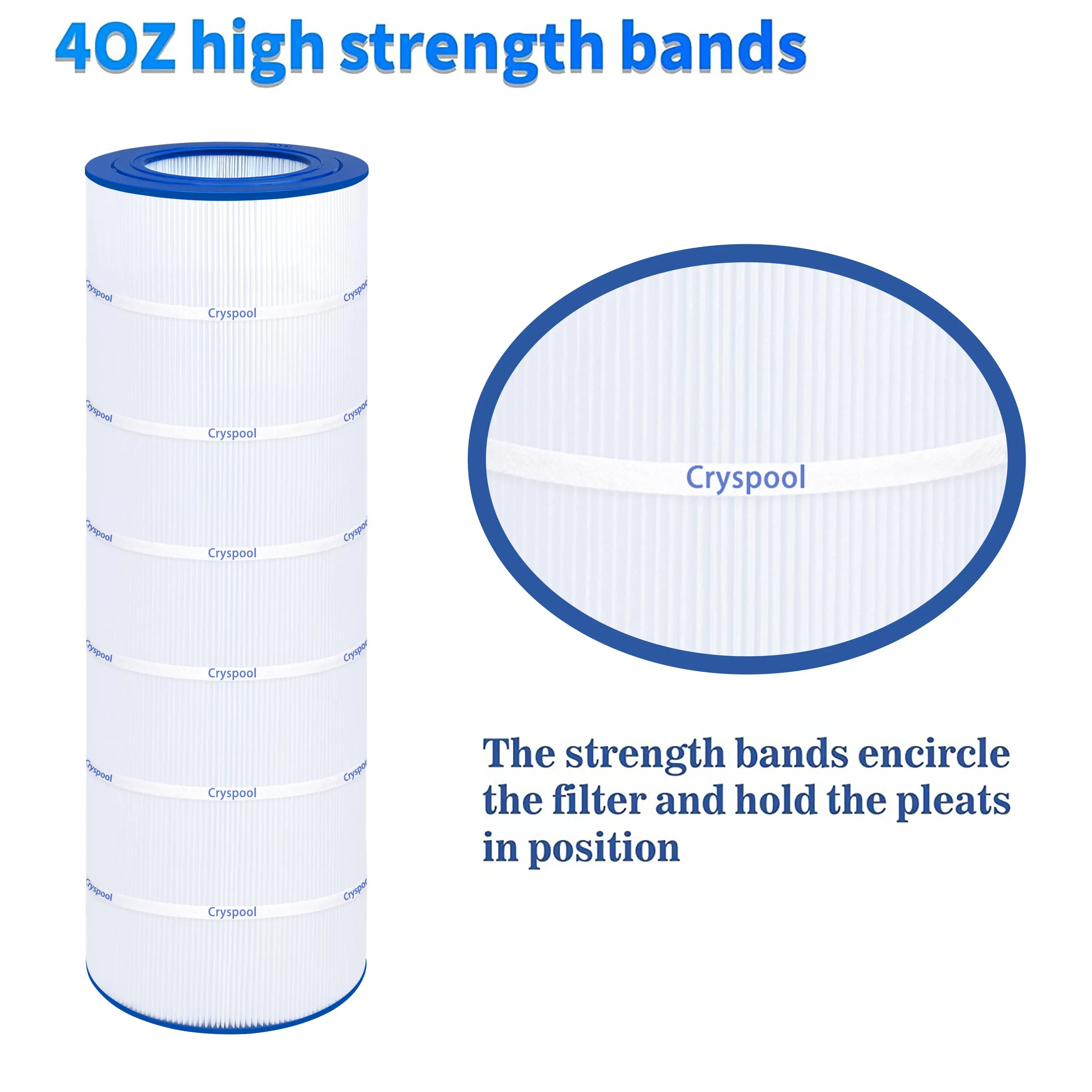 Cryspool Pool Filter Compatible with Clean & Clear 200, CC200, PAP200, R173217, C-9419, FC-0688, 200 sq. ft. 1Pack