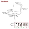 Velvet Fabric Bar Stool Chair Cover Spandex Stretch Short Back Chair Covers for Dining Room Cafe Home Small Size Seat Slipcover 2