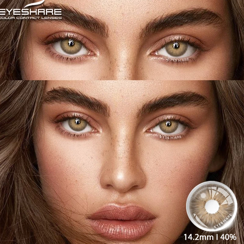 Vibrant Blue & Brown Yearly Colored Contact Lenses - Enhance Your Look