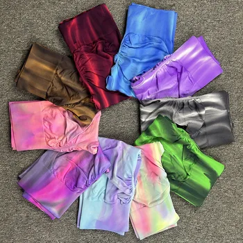 여성용 심리스 오로라 하이 웨이스트 스크런치 부티 체육관 피트니스 요가 레깅스, 푸시업 러닝 사이클링 스포츠 타이츠 상품 이미지