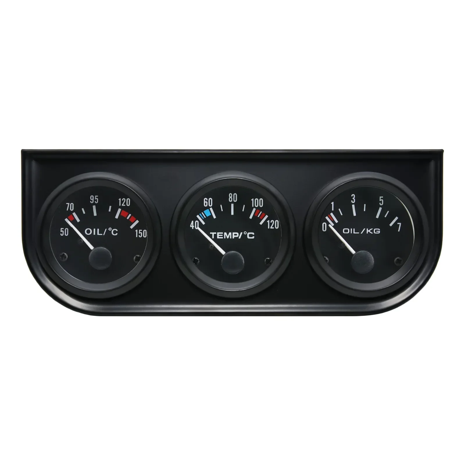 Oil Temp Oil Pressure Volt Car 3 in 1 Triple Meter Modification Gauge 40~120 Celsius Water Temperature Sensor 2" 52mm 1/8NPT Water Temp Gauge