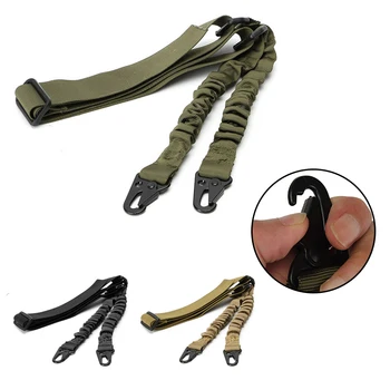 Tracolla tattica a 2 punti Tracolla per fucile Tracolla per fucile Fibbia in metallo Gancio a sgancio rapido Accessori per la caccia Gear AK M4