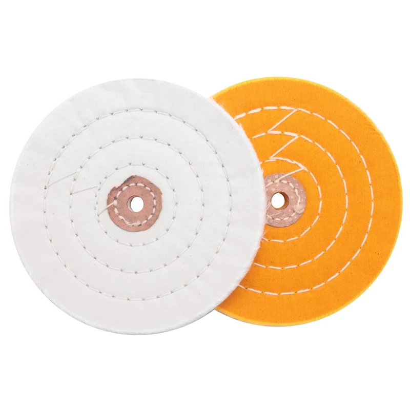 

Promotion! 2Pcs Polishing Discs Polishing Wheel Kit 150Mm Polishing Wheel Set For Table Buffer Polisher With 12.7Mm Mandrel Hole