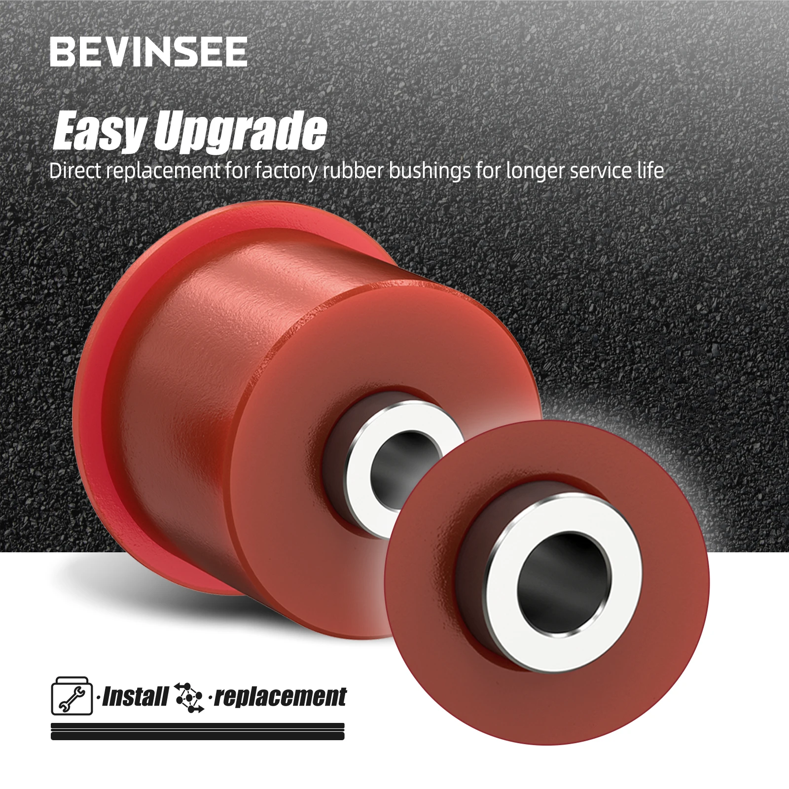 Differential Bushings BEVINSEE Polyurethane Differential Bushings For BMW E46, Z4 E85, X3 E83, Replace 33176770788 33176751808