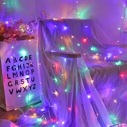 Luminous Waterproof Battery - Powered LED Fairy String Lights for Indoor & Outdoor Decor (RGB)