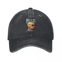 Casual Rapper Chris Brown Big Face Baseball Caps Men Women Distressed Cotton Sun Cap Outdoor Workouts Adjustable Fit Caps Hat 1