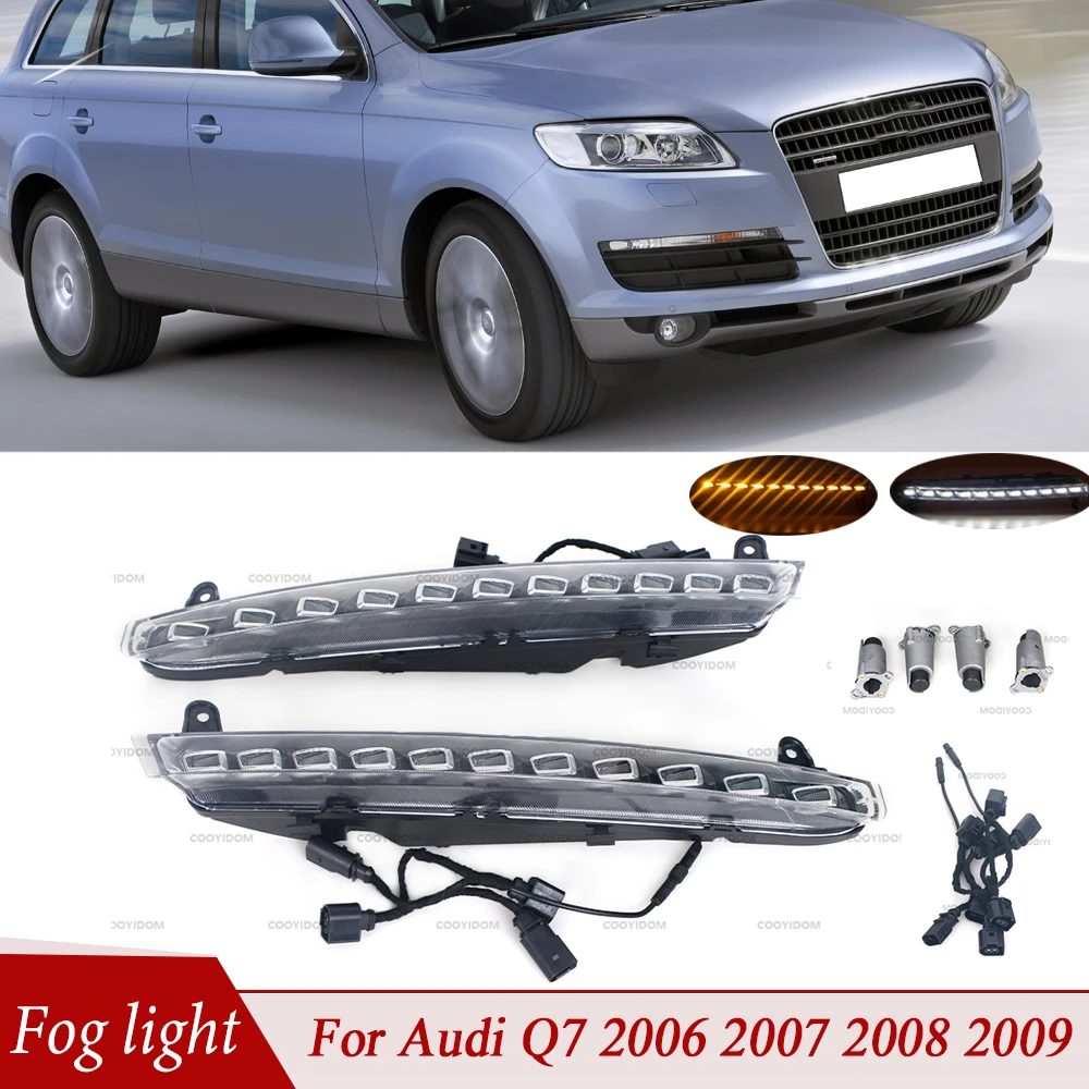 Rauto 12v Led Drl Daytime Running Lights Daylight For Audi Q7 2006
