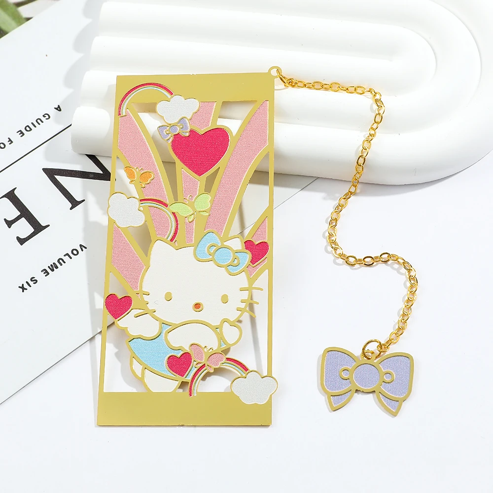 

Новый стиль, книжка Hello Kitty Марк Sanrio, коллекция аниме поклонников, коллекционные металлические закладки для девочек, маркеры для чтения на Рождество, День святого Валентина