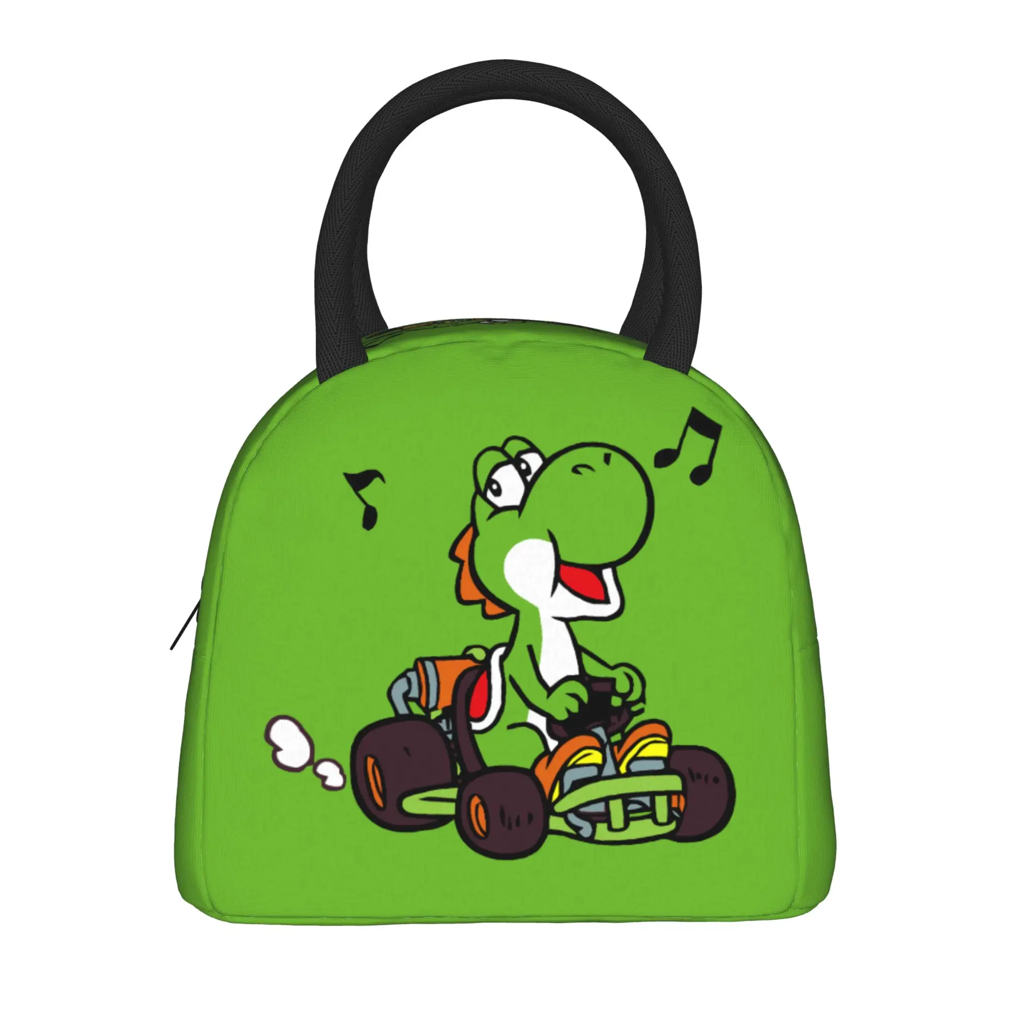 슈퍼 마리오 요시 보온 도시락 가방 보온 가방 재사용 가능 대형 토트 도시락 상자 도시락 파우치 업무용 여행용