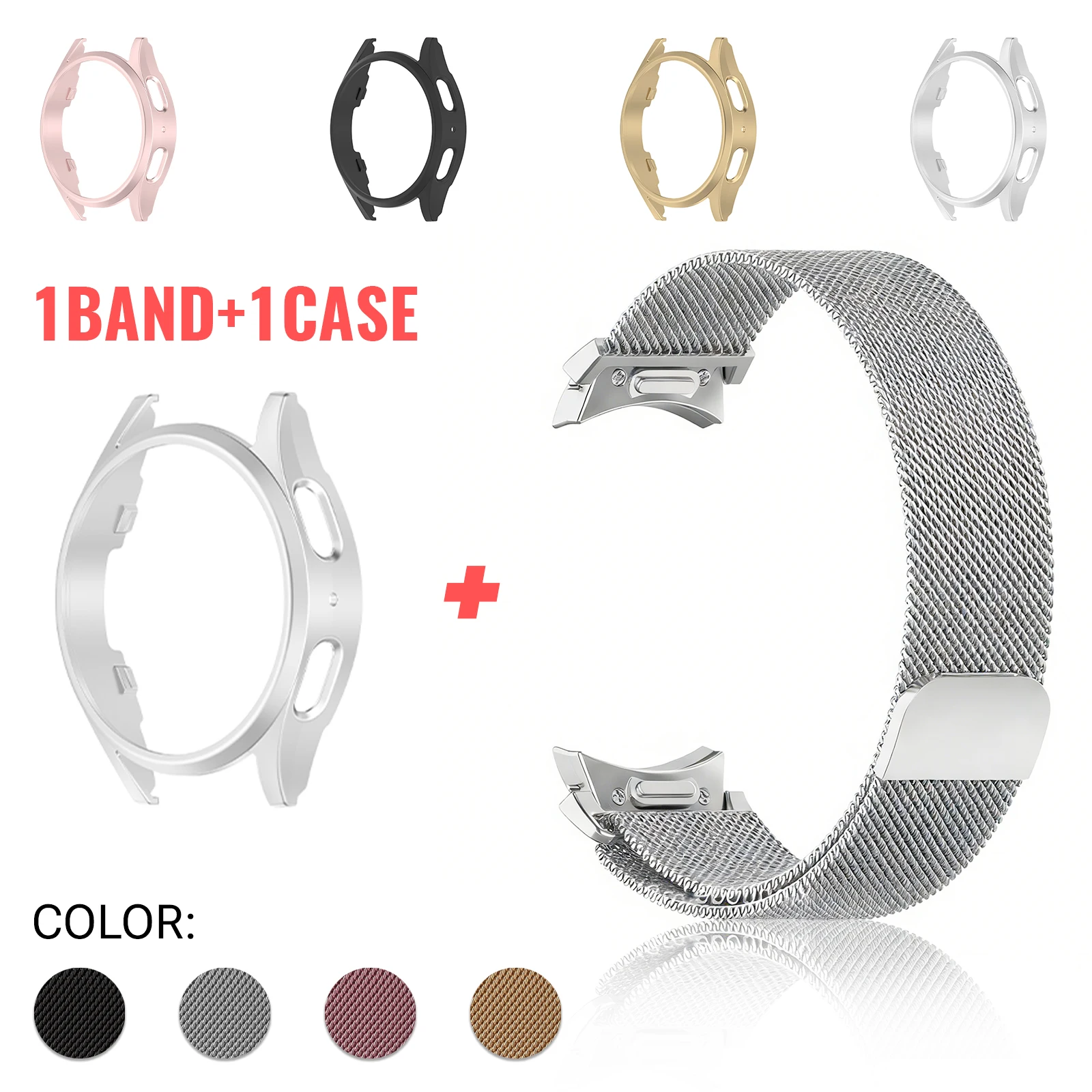 BUSKOZ Premium Metal Strap with Magnetic Loop and Protective Case