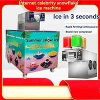 Machine à glace en flocons multi-barils, célèbre sur internet, automatique, pour stand commercial mobile, avec broyeur souple pliable 5