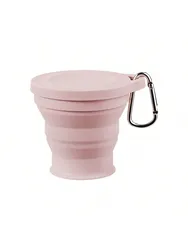 Leeseph Silicone Collapsible Reusable Travel Mug (Pink)