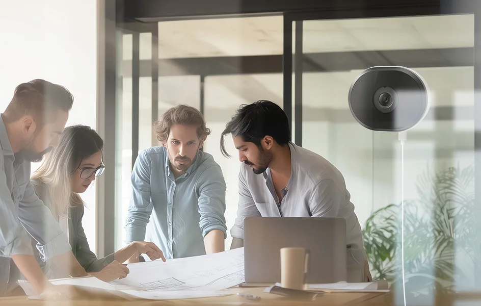 Nighttime full-color view through window camera