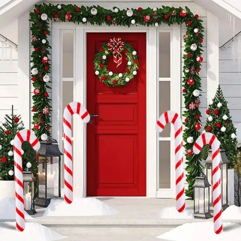 120/90CM Inflatable Christmas Candy Canes Inflatable Candy Sticks for Xmas Indoor Outdoor Decoration New Year Party Supplie christmas decorations