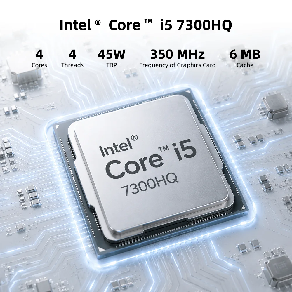 TexHoo MINI PC intel i5 7300HQ memoria ram DDR3 8G/16GB SSD 256G/512G WIFI5 Windows10 Desktop Computer 3 Display Output 4K@60Hz