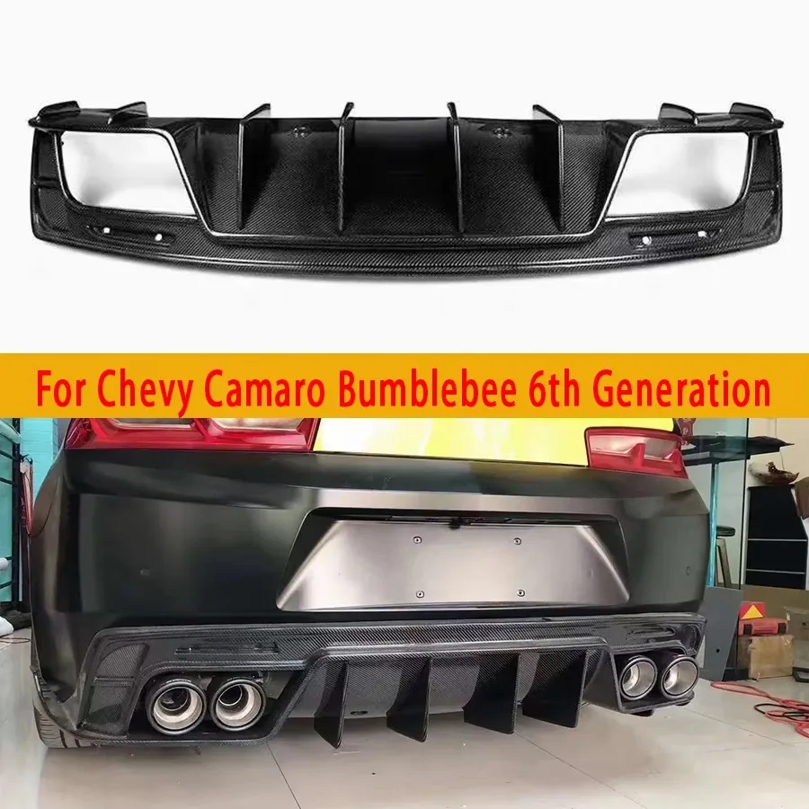 For Chevy Camaro Bumblebee 6th Generation Carbon Fiber Back lip Car ...