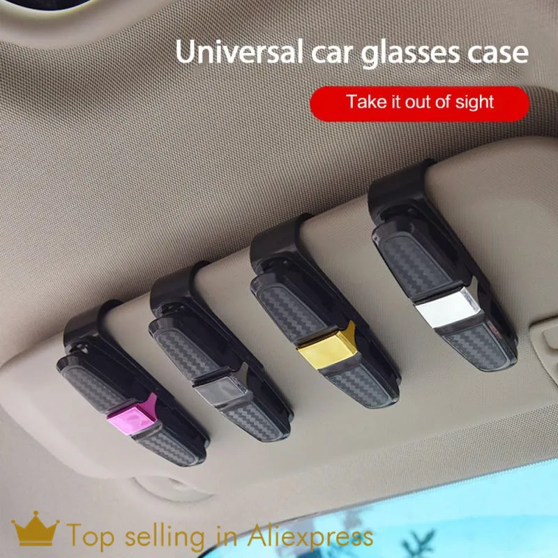 Auto Car Sun Visor Mount Sunglasses Clip Holder Rhinestone Bracket Portable Sunglasses Car Crystal Clip Decoration Accessories