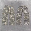 American style Harajuku camouflage floor pants Fashionable camouflage print pattern Gothic hip hop oversized Y2K retro men pants 1