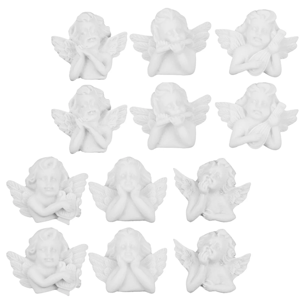 

Resin Angels Sculptures Little Cherub Angel Miniature Mini Angel Model Resin Pendant Charms Desktop Ornaments 3.3x2.7cm