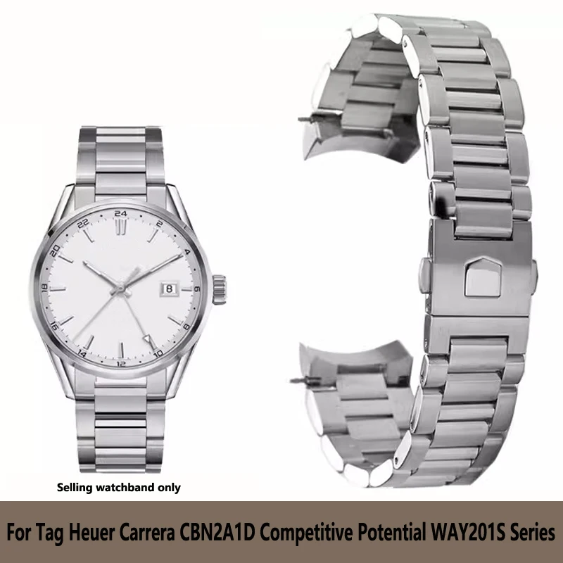 Pulseira de Sólida Correias Relógio Masculino 22 mm Tag Heuer Carrera Cbn2a1d Absorção Competitiva Way201s Series Aço Inoxidável