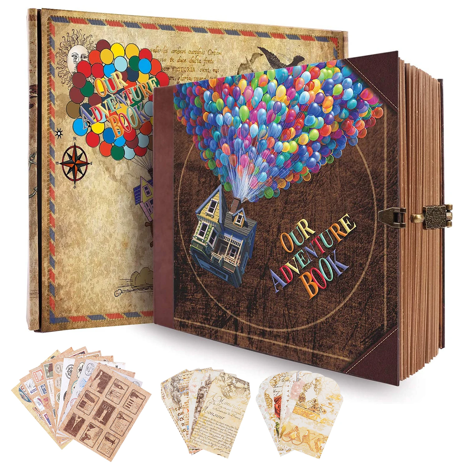 クリエイティブメモリーズ　アディション＆プリントペーパー　14セット まとめ売り 146 Page Scrapbook Our Adventure Book Retro Kraft Album DIY
