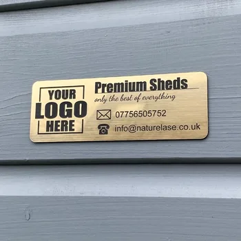 Free Customizable Steel Metal Tag Business ID Plate Personalized Engraved any Text Logo Name Plaques & Signs for Mail Box/ Door 1