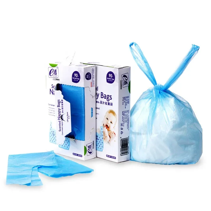 Disposable trash bags 90PCS/Box Diaper Nappy Sack With Scent