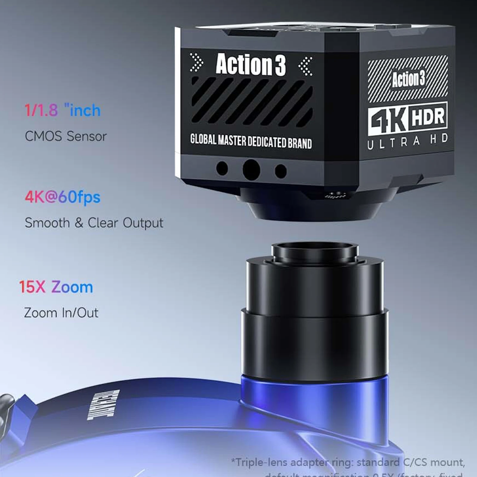 메카닉 SUPER XS 삼안 입체 현미경 6.5-45X 카메라 4K WF10x25 접안렌즈 스마트폰 전자 용접용 신기한 도구